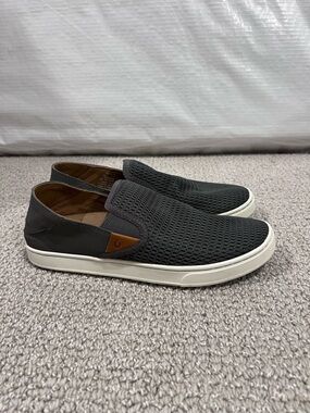Olukai Pehuea Breathable Slip On Shoes Women’s Size 8  Gray Loafer Beach Hawaii